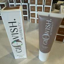 BNIB Glowish by Huda Beauty Multi Dew Skin Tint 1.35oz / 40mL Deep Tan 10