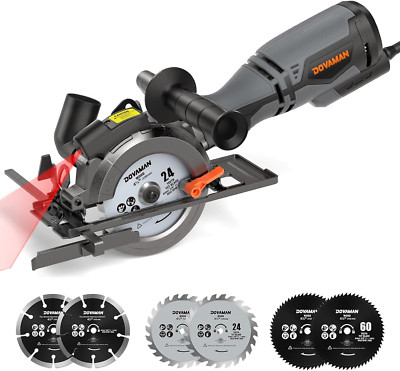 Sierra circular de 5,8 A y 4-1/2'' con láser y accesorio auxiliar para metal