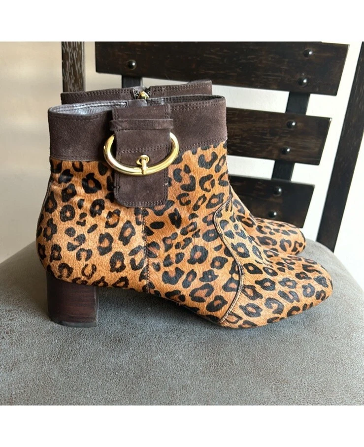 Rockport Leopard Print Calf Hair Adiprene By Adidas Booties Size 8 - Image 2 of 4