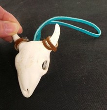 SOUTHWEST RAMS HEAD ON AQUA SUEDE STRING