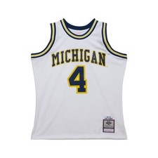 Michigan Wolverines Chris Webber Mitchell & Ness White 1992 College Vault Jersey