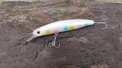 Bass Lure 90mm 10g 0.5-1m Dive #6 BKB Hooks Mighty Mig 90F Slim Shore Baitfish