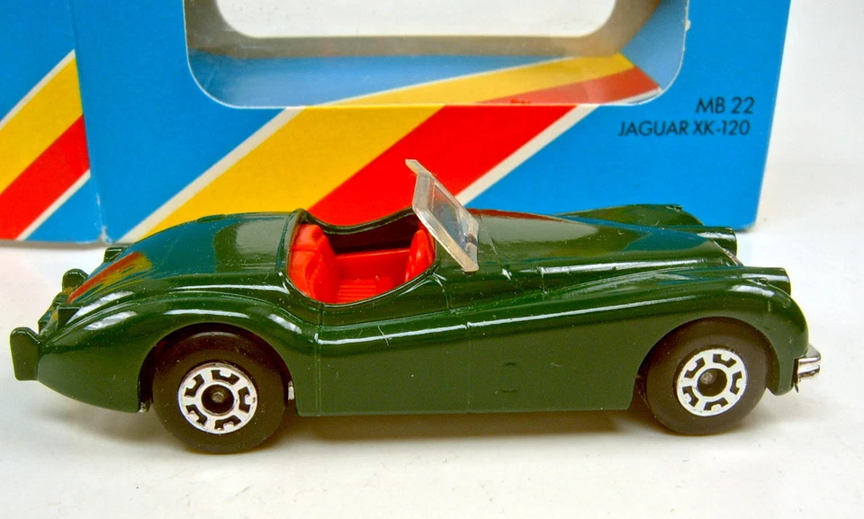 Matchbox Superfast Nr. 22E Jaguar XK 120 d'grün Made in England top in Box - Bild 3 von 4