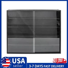 5 Tiers Toy Model Display Shelf Cabinet with Acrylic Door Wall Hanging