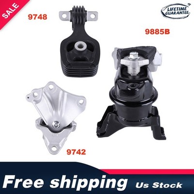 3PCS/Set Engine Motor & Trans Mount Kit For 2012-2013 Honda Civic 1.8L Automatic