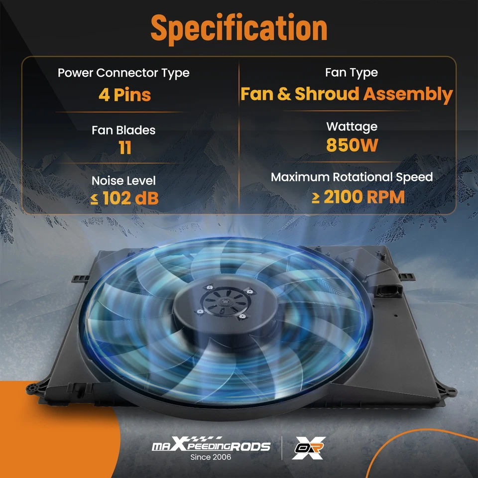 Ventilador de refrigeración del motor sin escobillas para Mercedes-Benz C215 W220 S500 S600 A2205000293 Foto 4 de 4