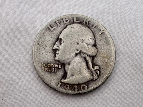 1940 P U.S. Washington Silver Quarter HT-18