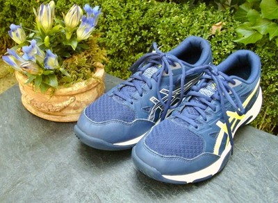 Neu: ASICS ''Gel Flare''   Hallen-Schuhe Gr.40 blau & gelb, NP: 119 