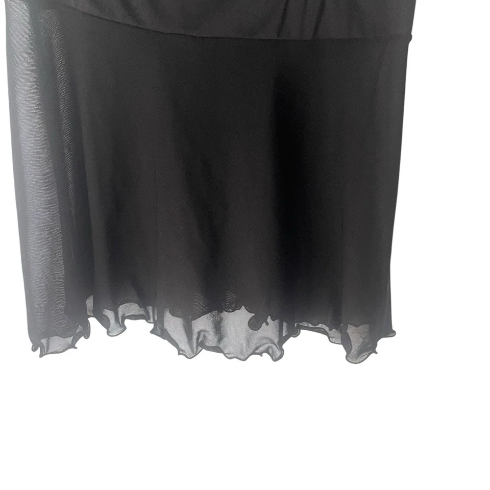 Sexy Babydoll Coqueta Talla Mediana Negro Encaje Floral Bustier Negro Lingere Foto 3 de 4