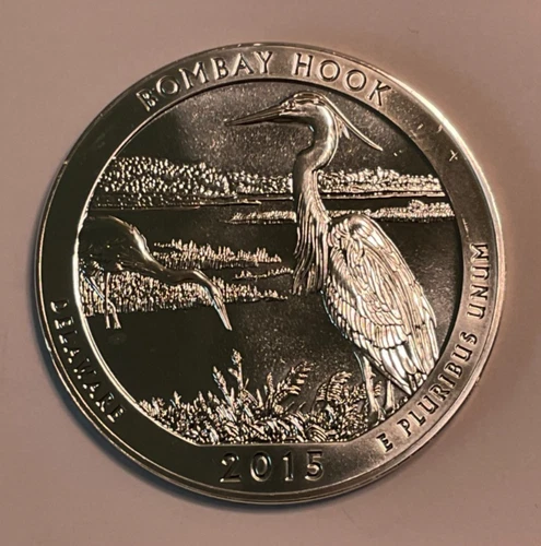 2015 Bombay Hook National Wildlife Refuge, DE ATB 5 oz .999 Fine Silver Coin