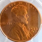 1944-P,D,S Lincoln Wheat CentS MS65 RED PCGS. Lot of 3.