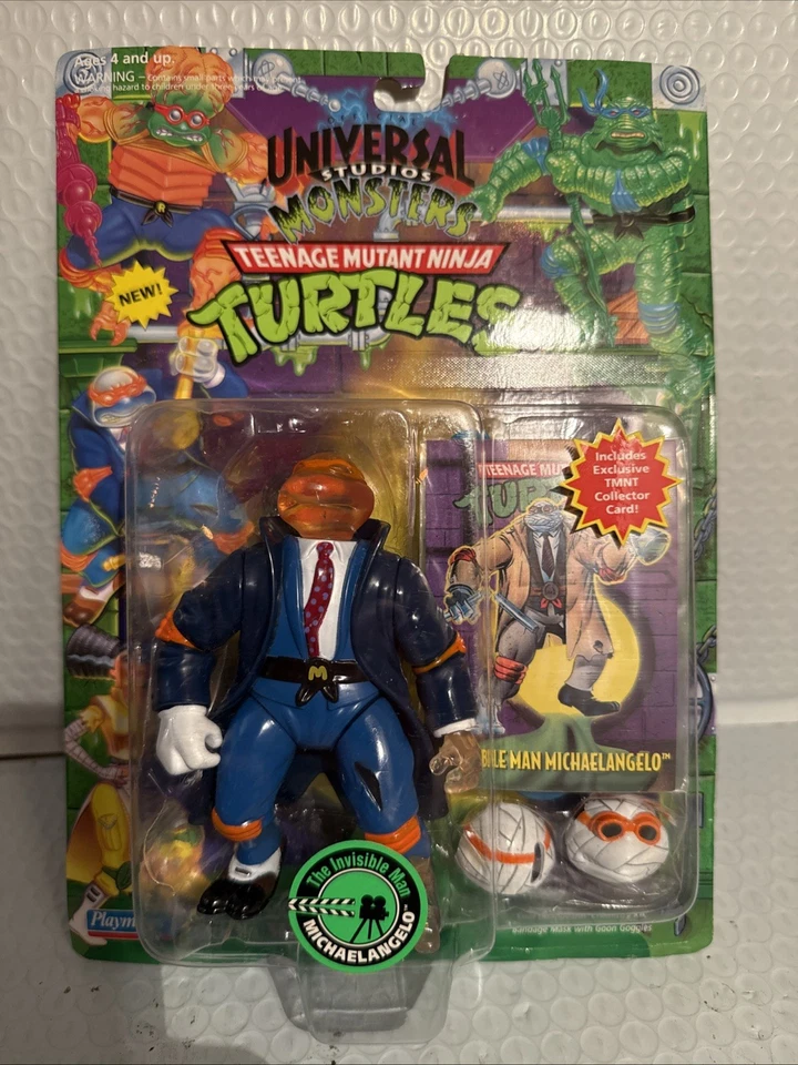 Figura de acción Playmates Toys 5425 TMNT Invisible Man Michaelangelo ¡Como nueva!!!! 🐐 Foto 4 de 4