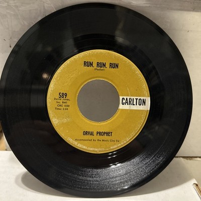 Orval Prophet Run Run Run 45 Rpm Vinyl Record Classic Country