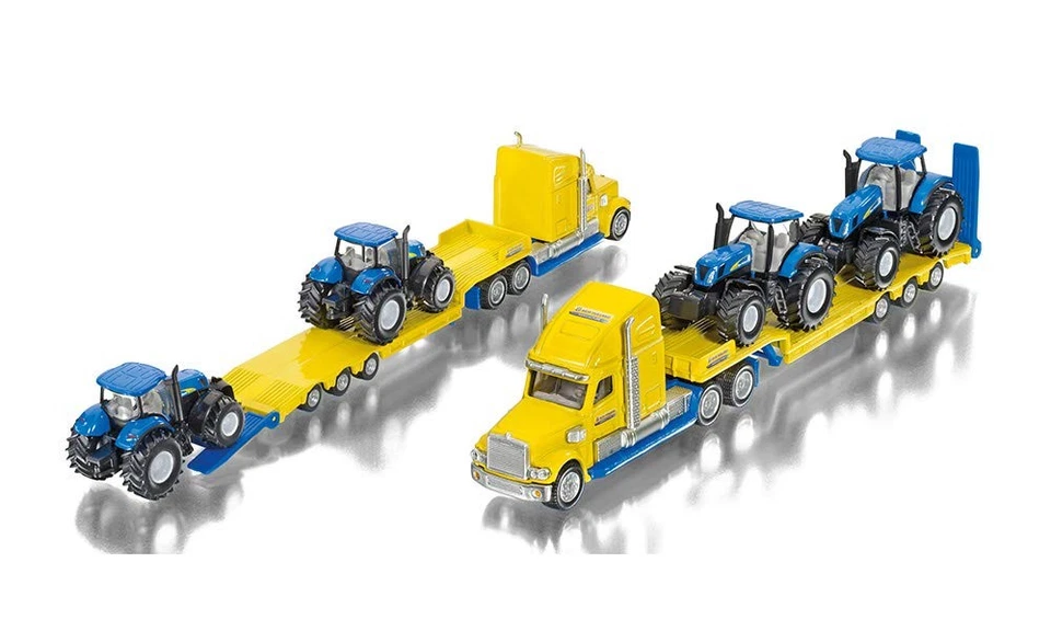 SIKU New Holland 2 trailer tractors loaded SK1805 from around 3 years old 758 - Image 4 of 4