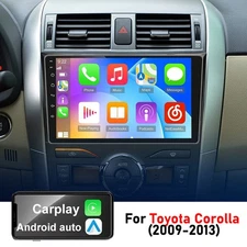 For Toyota Corolla 2009-13 Apple Carplay Car Radio Android14 GPS Navi SWC Stereo
