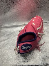 Rawlings Pink Baseball Glove 9.0" T-Ball Youth RHT PL 90 Excellent Condition