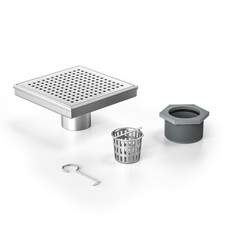 6" Stainless Steel Shower Drain with Hair Strainer - CUPC Certified Floor Drain