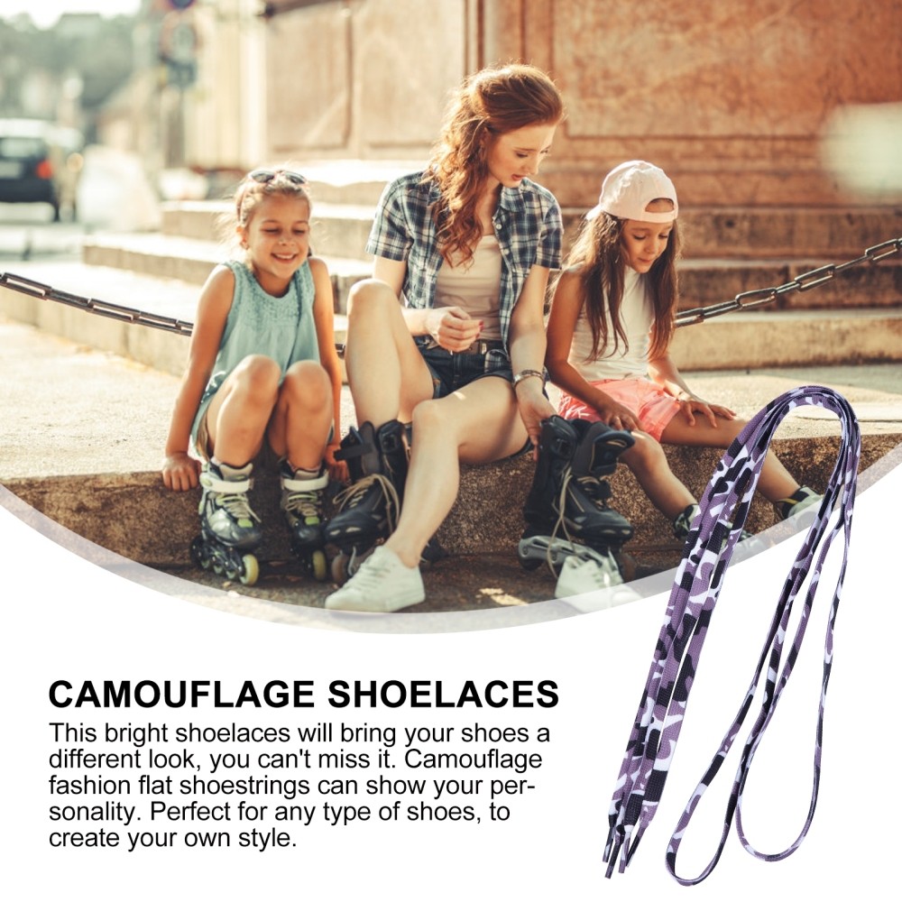 APL 10 Pezzi Elastici Universali Sneakers Lacci Grigio Motivo Mimetico Lacci Piatti
