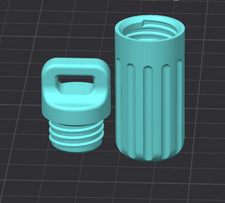 3D Printed Keychain Container Pill Storage Bottle all Colors 