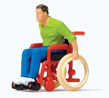 Preiser 28164 HO Scale Man in Wheelchair Figure Rollstuhlfahrer 