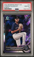 2022 Bowman Chrome Sapphire Edition Purple /10 Carson Palmquist Nationals PSA 10
