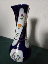 VASE Vintage ROMANIA IRIS~1922 CLUJ NAPOCA handpainted  Colbalt Blue PORCELAIN