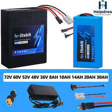 36V 48V 52V 60V 8AH/14AH/16AH/20AH Battery for 200W-1500W Ebike Electric Bicycle