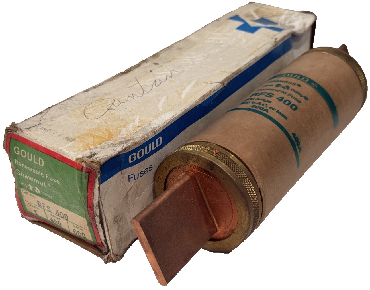 NEW GOULD SHAWMUT RFS 400 TIME DELAY RENEWABLE FUSE 400A 600VAC RFS400
