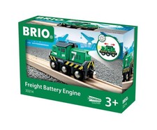 Brio Battery-Powered Freight Engine 33214 Locomotive, Multicolor