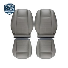 Fits 2005-2009 Front Row Ford Mustang Gt Leather Seat Covers Replacement Gray