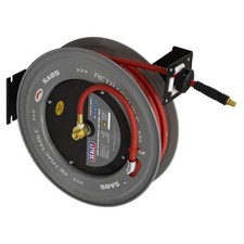 Image of Retractable Air Hose Steel Reel 20m Ø10mm ID Rubber Hose
