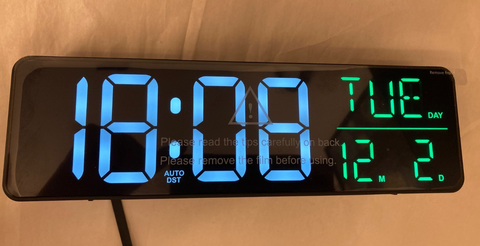 . Usb C Powered. Temp, Dimmer, 12/24h, Battery .