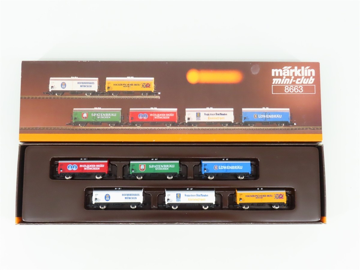 Z Scale Marklin Mini-Club 8663 Munich Breweries 6-Car Beer Wagon