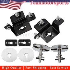 New For 1970-1972 Cutlass 442 Chrome Hood Lock Pin Bracket Retainer Set New For 1970-1972 Cutlass 442 Chrome Hood Lock Pin Bracket Retainer Set