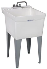 Utilatub 19CF White Square Deluxe Laundry/Utility Tub 34 H x 20 W x 24 D in.