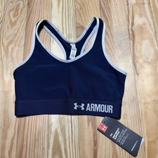 Under Armour S Women Blue Unlined Wireless Pull On Racer Back Sports Bra NWT
