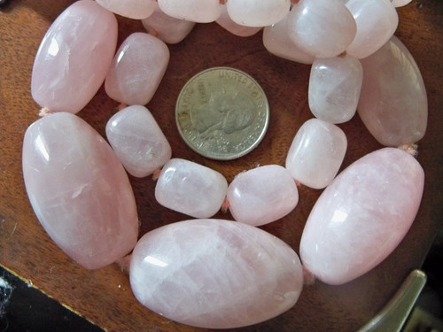 vintage rocks gems large necklace huge chunky quartz crystal beads oval long