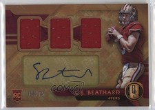 2017 Panini Gold Standard Rookie Jersey Triple 66/75 CJ Beathard #293 Auto 7eo