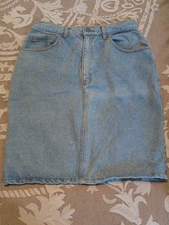 Vintage Gitano Light Denim Blue Jean Skirt Juniors Sz 15/16