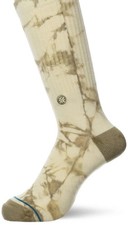 Stance NBA Logoman Dye Combed Cotton Cushion Crew Socks Natural- 1 pair Large
