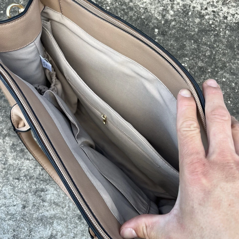 Bolso de mano Laura Jones beige para mujer tamaño mediano Foto 4 de 4