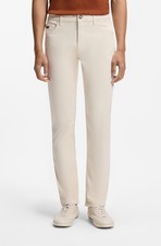 Hugo Boss Ivory Beige Delaware Slim Fit Mens Stretch Jeans 32x30 Hugo Boss Ivory Beige Delaware Slim Fit Mens Stretch Jeans 32x30
