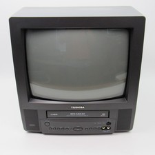 Toshiba MV13L4 13" CRT TV VCR Combo Retro Gaming Mono TV VHS Player - TESTED
