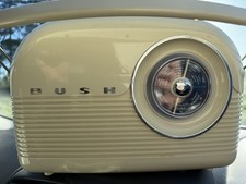 Bush Classic AM FM Retro Radio Cream Vintage Style Portable Analogue 60