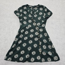 Madewell Daisy Daydream Button Wrap Mini Dress Sz 6 Midnight Dream Retro Floral
