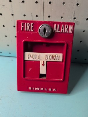 Simplex 4251-20 Conventional Fire Alarm Pull Station - No Key - Used - #15