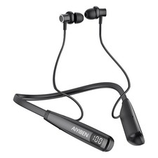 Neckband Bluetooth Headphone with LED Power, Neckband Headphones 100 Hours Pl...