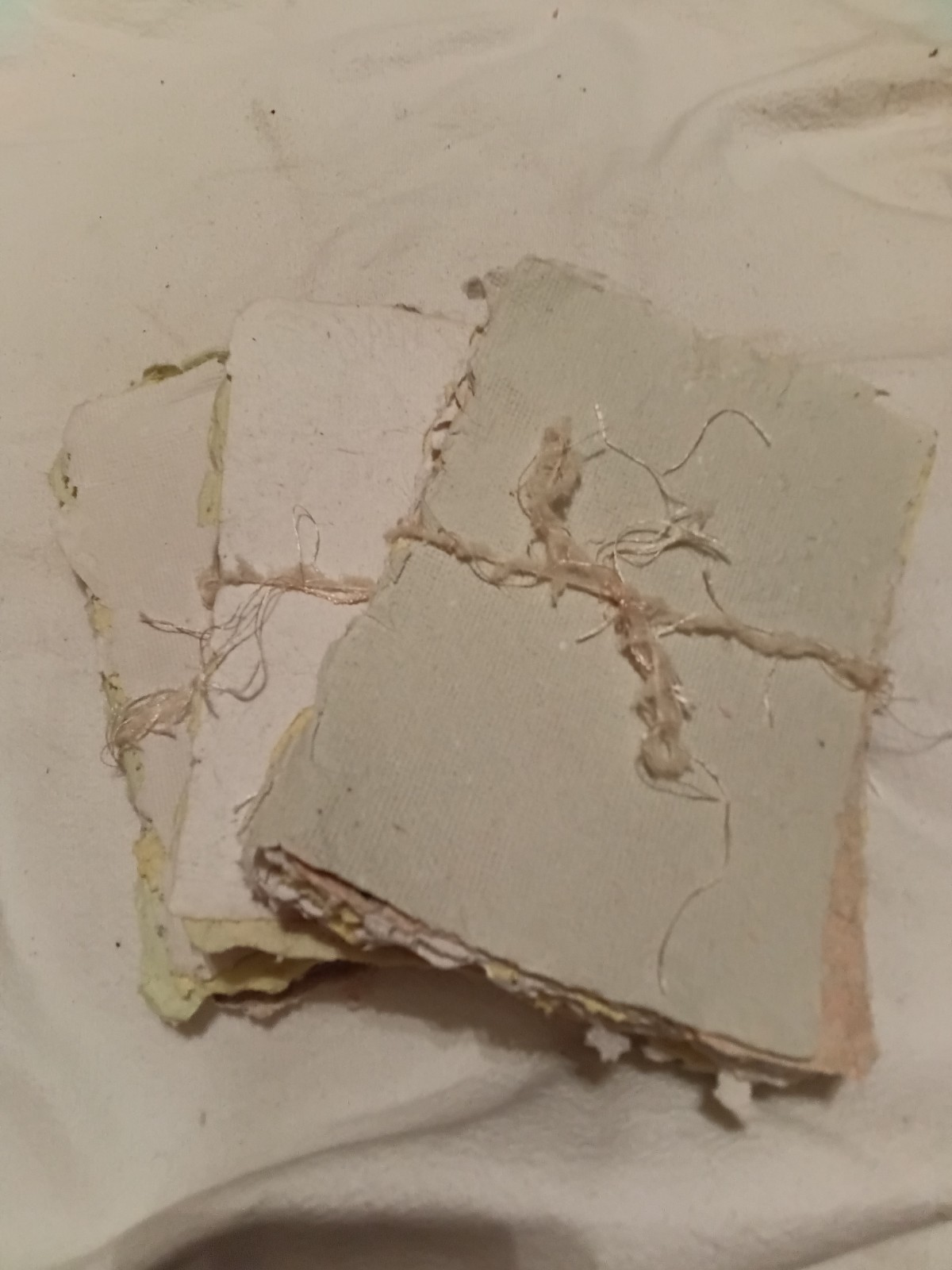 Textured Handmade Paper Sheets for Crafts, A5 Thick Rough Recycled Scra