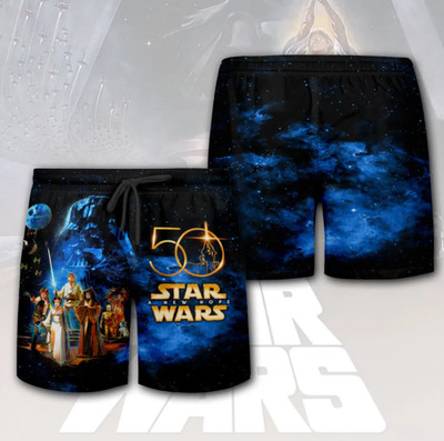Star Wars 50Th Anniversary 3D Beach Shorts
