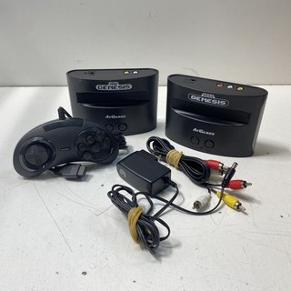 Set of 2 AtGames Sega Genesis Classic Mini w/ Accessories Black
